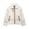 Chaqueta de mujer europea y americana de comercio exterior otoño e invierno 2024 con efecto de lana de cordero de piel nueva para mujer europea y americana
