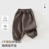 Calça Infantil Masculina Primavera e Outono Novo Estilo Roupa Externa para Bebês e Crianças Pequenas Calça Longa Estilosa Versátil Casual para Bebê Calça de Moletom Outono e Inverno