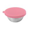 Copo para molho de aço inoxidável direto da fábrica com tampa de silicone, recipiente para salada, ketchup, tempero, tampa de silicone, copo para tempero 50ml