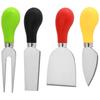 Cuchillo de cocina ligero para queso, cuchillo para queso, cuchillo para mantequilla para pastel y tenedor, cuchillo de pizza de acero inoxidable para el hogar, caja de regalo al por mayor