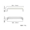 Manija para puerta de gabinete mate de doble agujero de montaje en superficie doblada doble Ancho de la superficie 20 Aleación de aluminio macizo engrosado Herrajes para muebles Manija de armario