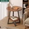 Mesa de Café Sofá Lujo Sencillo Mesa Redonda Mini Mesa Pequeña Sala de Estar Apartamento Pequeño Gabinete Lateral Dormitorio Balcón Hogar