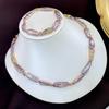 Collar de Perlas Naturales Barrocas Moradas de Venta Caliente de Otoño para Mujer, Collar para Clavícula de Lujo Ligero de Alta Gama Estilo Francés