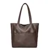Bolsa Tote de Gran Capacidad Transfronteriza para Mujer 2025 Nueva Tendencia Verano Textura de Cuero Suave Bolso de Hombro Versátil Bolsa Escolar para Mujer