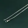 Joyería de Comercio Exterior Cobre Plateado 2mm Collar Lateral Uno a Uno 40-75cm Temu Xiyin Tk Venta Caliente