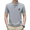 Polo de manga corta para hombre, estilo papá de mediana edad, de verano, de alta gama, informal, de negocios, con bordado, camiseta de manga corta
