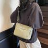 Bolsa de Ombro Versátil Simples Casual Transfronteiriça 2025 Nova Cor Sólida Bolsa Transversal para Passeio Bolsa Tote Comércio Exterior