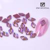 Nuevo color moca púrpura loto uña diamante de forma especial color gelatina diamante plano uña joyería DIY uña Pedrería