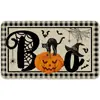 Alfombrilla de Suelo de Terciopelo de Cristal Estilo Americano para Halloween, para Entrada, Felpudo Raspador de Suciedad y Eliminador de Polvo, Resistente a Manchas, Resistente al Desgaste, Antideslizante para Puerta de Entrada