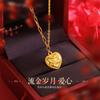 Caperucita Roja Libro TikTok Collar de Clavícula en Forma de Corazón de Alta Gama Collar de Cadena de Amor Geométrico Años Liujin de Zhou Jia