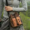 Bolso Cruzado de Bloques de Color para Exteriores para Hombres y Mujeres Cierre de Cordón Bolso de Hombro Único para Viajes y Senderismo Bolso Cubo Bolso Portátil para Teléfono