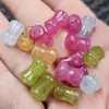 Cuentas sueltas de jade de bambú color verde olivo, color aguamarina rojo rosa, cuentas para accesorios de joyería DIY