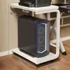 Suporte para Host de Computador, Rack de Armazenamento, Rack de Armazenamento Móvel para Escritório, Rack Lateral de Mesa com Rodas, Suporte para Gabinete de Computador
