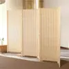 Tela Dobrável de Bambu Trançado em Madeira Maciça Divisória Móvel Divisor de Sala de Estar Cortina Bloqueadora Simples de Quarto Tela Plana de Escritório Hall de Entrada