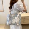 Bolso de mano estético para axilas para mujer, nuevo bolso de hombro artístico de nicho 2024, bolso de viaje informal para estudiantes de moda.