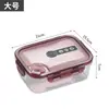 Suministros de cocina recipiente transparente para verduras del refrigerador con tapa caja de almacenamiento de plástico japonesa caja sellada para alimentos horno de microondas