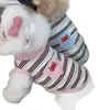 Ropa de Verano Rayada para Perros y Gatos Ropa para Mascotas Pequeñas Chaleco Delgado para Perros Pequeños Bichón Schnauzer Primavera y Verano