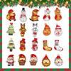 Glitter Transparente Boneco de Neve de Natal Resina Acessórios de Natal DIY Luvas DIY Grampo de Cabelo Grampo de Cabelo Capa de Celular Atacado Transfronteiriço