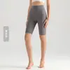 Shorts de Yoga de Cinco Puntos de Cintura Alta para Mujer, Shorts de Ciclismo Ajustados Sin Costuras que Levantan los Glúteos, Shorts Elásticos de Longitud Media para Fitness Pilates Entrenamiento, Verano
