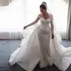 Fornecimento Transfronteiriço Vestidos de Noiva com Cauda 2026 Novo Estilo de Comércio Exterior Vestidos de Noiva Brancos Vestidos de Noiva com Cauda Removível Atacado