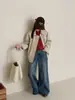 Toma real: Chaqueta de motocicleta de estilo BF, holgada y versátil para mujer, con solapa y cremallera, nuevo abrigo de cuero PU para otoño, mujer otoño 25371