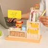 Calendário de Recados Criativo Capivara Porta-Canetas Papelaria Estudantil Armazenamento de Grande Capacidade Decoração de Mesa Ornamento de Resina