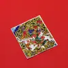 Núcleo Colorido Pintado en Oro con Dios de la Riqueza Negro, Cielo Negro de Seis Brazos, Thangka Vibrante Semipintado a Mano del Tíbet, Colgante de Núcleo de Tarjeta Pintado al por Mayor