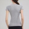 Camiseta de Corrida de Verão com Manga Curta, Secagem Rápida, Feminina, Justa, Top para Yoga, Roupa para Pilates, Treinamento, Fitness, Ciclismo