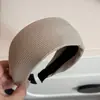 Diadema de Punto Rayada Estilo Coreano para Otoño e Invierno, Ancha, Corona Alta, Simple, Versátil, Diadema de Gama Alta para Mujer, para Lavarse la Cara Diariamente