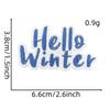 Patch de Tecido Graffiti Azul Inverno Aplique para Roupas Decoração Série Acessórios de Natal Transfronteiriços Natal Selo Bordado à Máquina