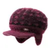 Llegada Nueva de Invierno Sombrero para Madre de Mediana Edad y Anciana Sombrero de Lana Grueso Acolchado con Terciopelo Tejido Sombrero para Ciclismo de Mujer Resistente al Viento Protección contra el Frío Protección para los Oídos