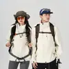 Chaquetas de Exterior para Hombres y Mujeres, Resistentes al Agua, Transpirables, Cómodas, Marca de Moda, Patchwork Elegante, Desmontable, Cortavientos, Impermeables