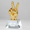 Troféu de cristal com diamantes feito sob medida para crianças para 1º de junho, personalizado para desafios de leitura, eventos esportivos, competições de treinamento e alunos exemplares
