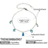 Cadena de collar con colgante de circonita cúbica en forma de lágrima inspirada en la dopamina, superventas europea y americana, conjunto de pulsera y tobillera de joyería minimalista y versátil para mujer