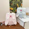 Mochila Rayada Estilo Coreano con Orejas de Conejo Mochila Rosa con Estrellas Gran Capacidad para Viajes de Negocios Estudiantes Salidas Mochila Pequeña