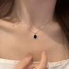 Collar pequeño de cintura con diamantes y circonitas francesas para mujer, resistente a la decoloración, de verano, ligero, de lujo, combinable con todo, cadena de clavícula, nuevo producto.