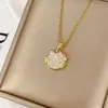 Collar Que No Se Desvanece, Collar de Gatito de Verano para Mujer, Versátil y Lindo Collar de Acero de Titanio, Cadena para Clavícula de Gama Alta de Nicho para Mujer