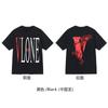 Nova camiseta VLONE JERRY Big V Smoke reflexiva solta de manga curta com flor de cerejeira para homens e mulheres, camiseta de casal de marca de rua, verão