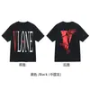 Nueva Camiseta Vlone Jerry Grande V Humo Reflectante Holgada de Manga Corta Flor de Cerezo Pareja Streetwear de Moda