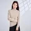 Suéter de Punto de Lana Merino y Cachemira de una Sola Pieza para Mujer, Estilo Otoño e Invierno, Suave y Elegante, Suéter Cálido