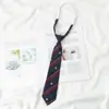 Estilo Universitario JK Japonés Corbata Perezosa Sin Nudo Corbata de Camisa Temporada de Graduación para Mujer vino tinto Traje de Saimen Traje de Licenciatura Corbata de Moño Mujer
