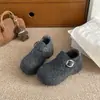 Nuevos Zapatos de Algodón para Mujer Otoño/Invierno 2025, con Suela Gruesa, Slip-On, Aumento Oculto de Altura de 7 cm y Forro de Felpa, Estilo Boken, para Personas Bajitas