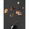 Ramos de flores secas, adornos decorativos de flores reales, flores de loto secas, capullos de loto, raíces de loto naturales, arreglos florales inspirados en Zen, decoraciones para sala de estar chinas.