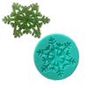 Natal Flocos de Neve Flip Cake Molde de silicone Assar Molde de chocolate Handmade Dripping Glue Flocos de neve Acessórios Molde decorativo