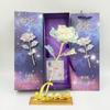 Caja de Regalo Rosa con Lámina de Oro de 24K con Luz, Flor Artificial, Regalo Creativo para Navidad y San Valentín, Flor Hecha a Mano