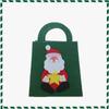 Bolsa de feltro colorida de desenho animado fofo de Natal, bolsa de mão infantil para feriado, bolsa de feltro para doces na véspera de Natal