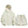 Nueva chaqueta de piel de verano para exteriores para hombres y mujeres, conjunto de dos piezas, ligera y transpirable, ropa con protección solar UPF50, conjunto de pareja