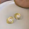 Pendientes de perlas de fuegos artificiales exagerados personalizados estilo coreano diseño suave y elegante lujo ligero retro moda única joyería para orejas