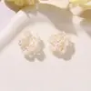 Caramelo Dopamina Color Doble Capa Con Cuentas Camelia DIY Pendientes de Verano Joyería para Orejas Pinza Lateral para el Cabello Accesorios para el Cabello Flores para Zapatos Accesorios