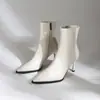 Botines Elásticos Ajustados de Punta Fina para Mujer 2026 Nuevo Otoño/Invierno Tacón Fino Elegantes Tacones Altos Cremallera Lateral Adelgazantes Moda Botines